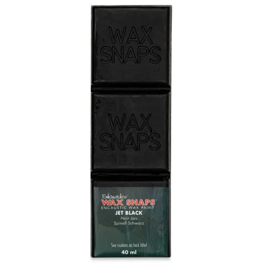 Enkaustikos Wax Snaps Encaustic Paints - Jet Black, 40 ml cake {1}