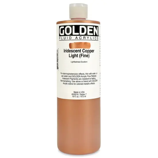 Golden Fluid Acrylics - Iridescent Copper Light (Fine), 16 ozbottle {1}
