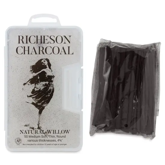 Richeson Natural Willow Charcoal - Box of 50 {1}