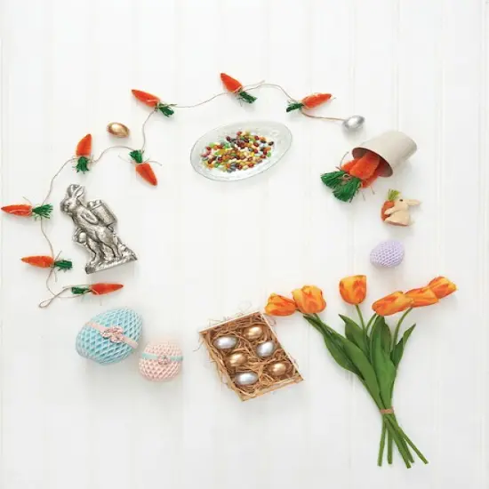 Large Honeycomb Egg Easter Spring Decorative Hanging Tree Ornament Set of 4 {3}