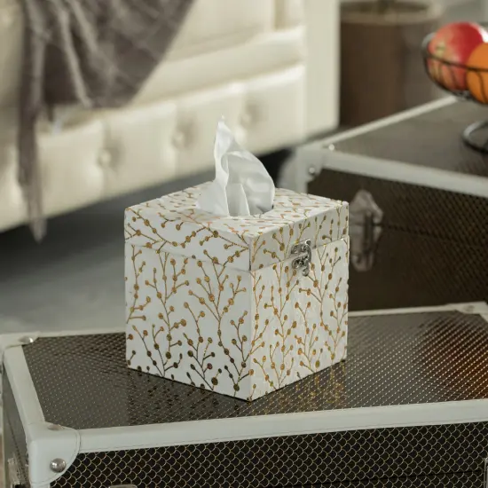Velvet Modern Paper Facial Tissue Box Holder Yellow {11}