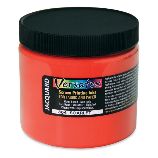 Jacquard Versatex Screen Printing Ink - Scarlet, 16 oz jar {1}