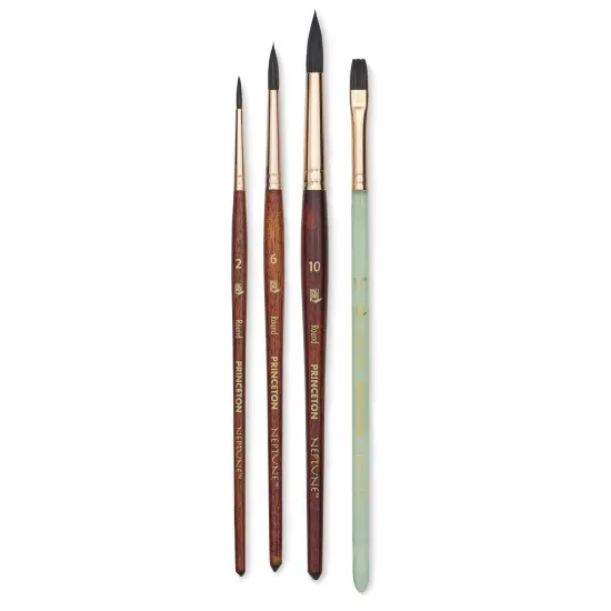 Princeton Neptune Series 4750 Synthetic Squirrel Brushes- *Blick Exclusive* Set of 4 {1}