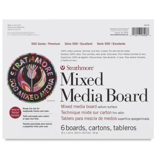 Strathmore Mixed Media Board Pack - 8" x 10", Pkg of 6 {2}