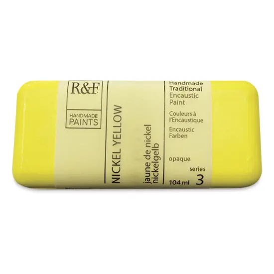 R&F Encaustic Paint Block - Nickel Yellow, 104 ml, Block {1}