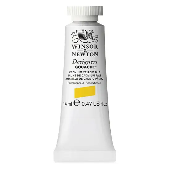 Winsor & Newton Designers Gouache - Cadmium Yellow Pale, 14 ml tube {2}