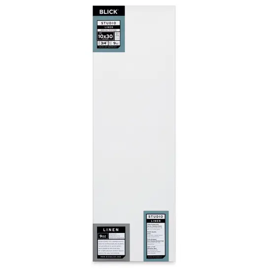 Blick Studio Linen Stretched Canvas - 10" x 30", Traditional 3/4" Profile {1}