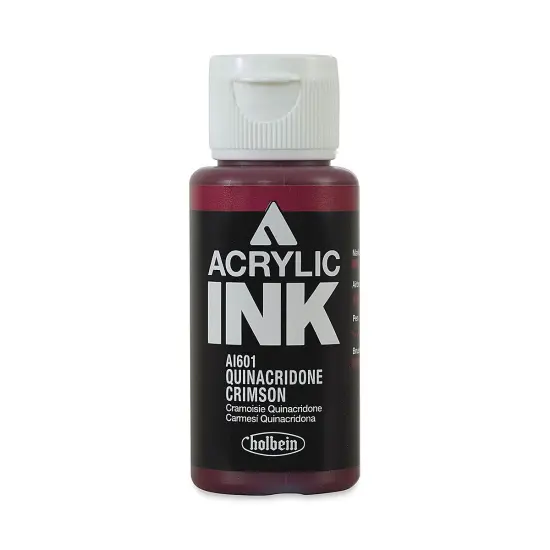 Holbein Acrylic Ink - Quinacridone Crimson, 30 ml {1}