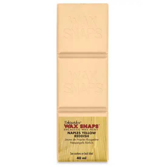 Enkaustikos Wax Snaps Encaustic Paints - Naples Yellow Reddish, 40 ml cake {1}