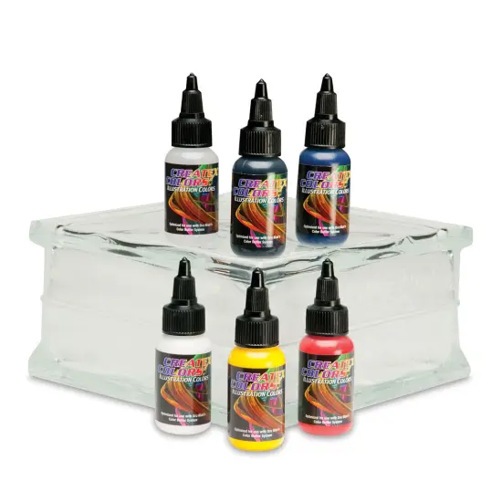 Createx Illustration Colors - Primary Colors, Set of 6, 1 oz {1}