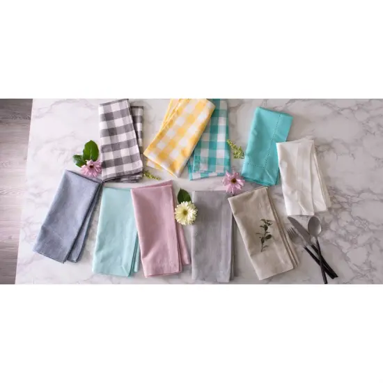 DII Blue Solid Chambray Tablecloth {5}