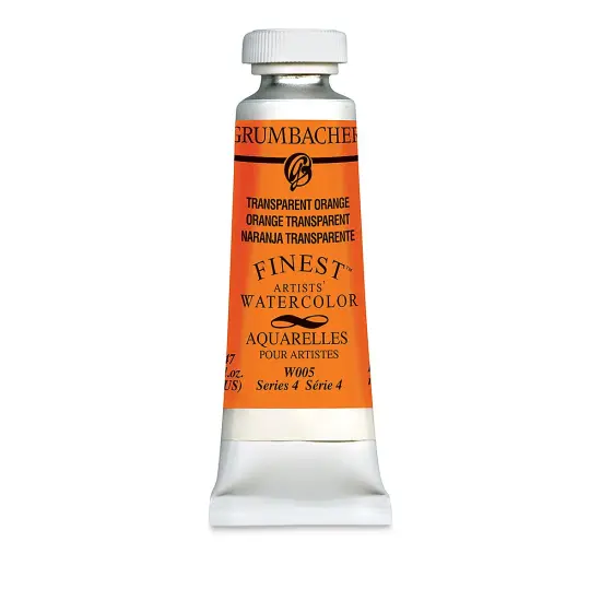 Grumbacher Finest Artists' Watercolor - Transparent Orange, 14 ml tube {1}