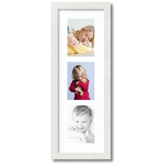 ArtToFrames Collage Photo Picture Frame with 3 - 5x7 inch Openings, Framed in White with Over 62 Mat Color Options and Plexi Glass (CSM-3966-138) {7}
