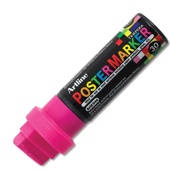 Artline Poster Markers - 30 mm Tip, Fluorescent Pink {1}
