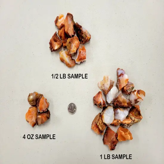 Carnelian Crystal Medium Chunks - Bulk Rough Stones {4}