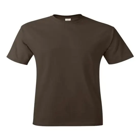 Hanes&reg; Authentic Soft Cotton T-Shirt Dark Chocolate {1}