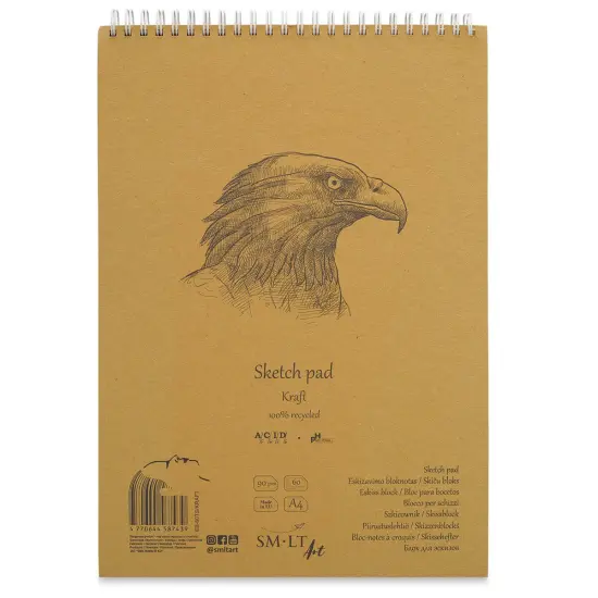 SMLT Arts Kraft Wirebound Sketch Pad - 8-1/4" x 11-3/4", 60 Sheets {1}