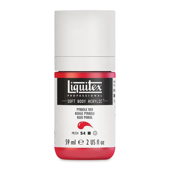 Liquitex Soft Body Artist Acrylics - Pyrrole Red, 59 ml bottle {2}