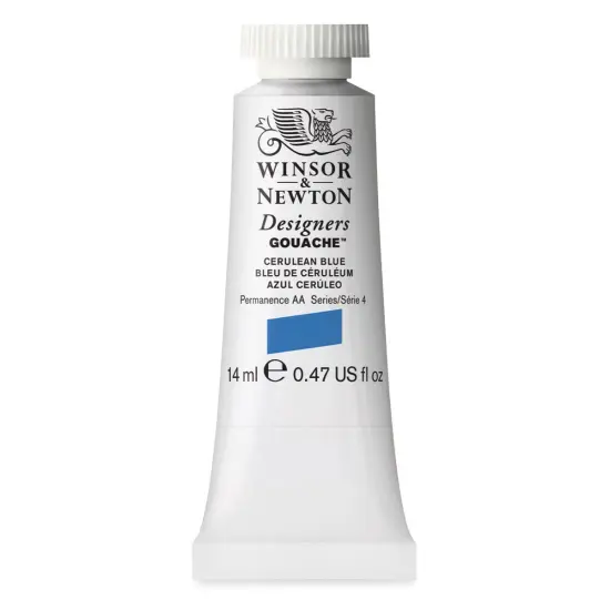 Winsor & Newton Designers Gouache - Cerulean Blue, 14 ml tube {1}