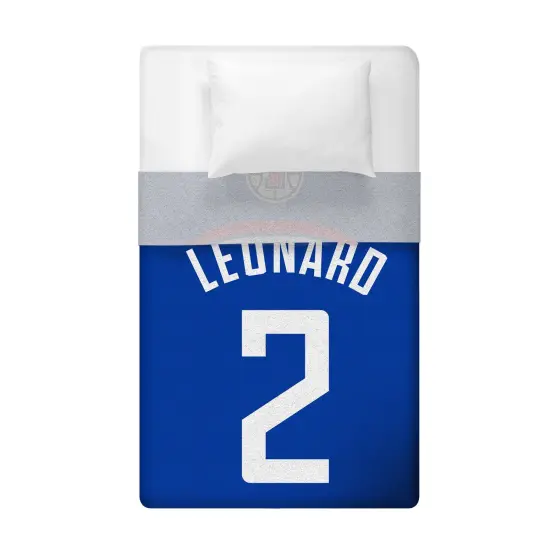 Sleep Squad Los Angeles Clippers Kawhi Leonard 60” x 80” Raschel Plush Jersey Basketball Blanket {4}