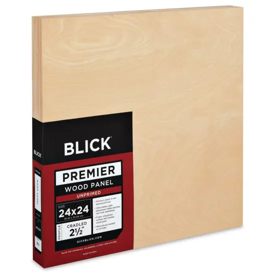 Blick Premier Wood Panel - 24" x 24", 2-1/2" Extra Deep Profile, Cradled {2}