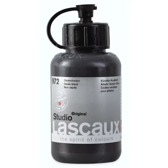 Lascaux Studio Acrylics - Oxide Black, 85 ml bottle {1}