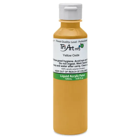 Tri-Art Liquid Artist Acrylics - Yellow Oxide, 120 ml bottle {1}