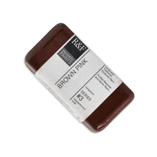 R&F Encaustic Paint Block - Brown Pink, 40 ml block {1}