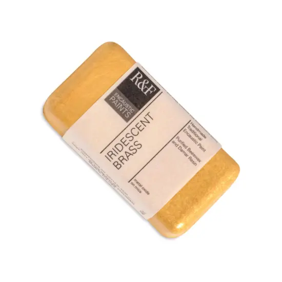 R&F Encaustic Paint Block - Iridescent Brass, 40 ml block {1}