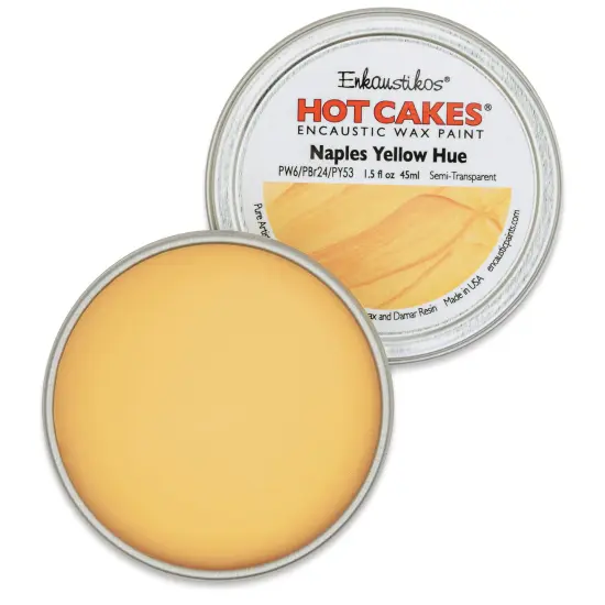 Enkaustikos Hot Cakes Encaustic Paint - Naples Yellow Hue, 45 ml tin {1}
