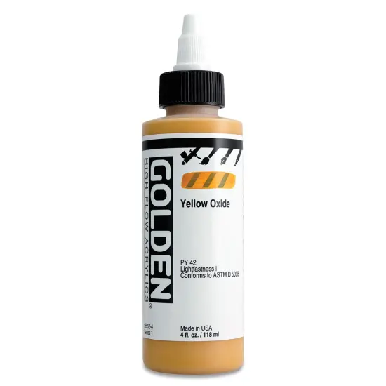 Golden High Flow Acrylics - Yellow Oxide, 4 oz bottle {1}