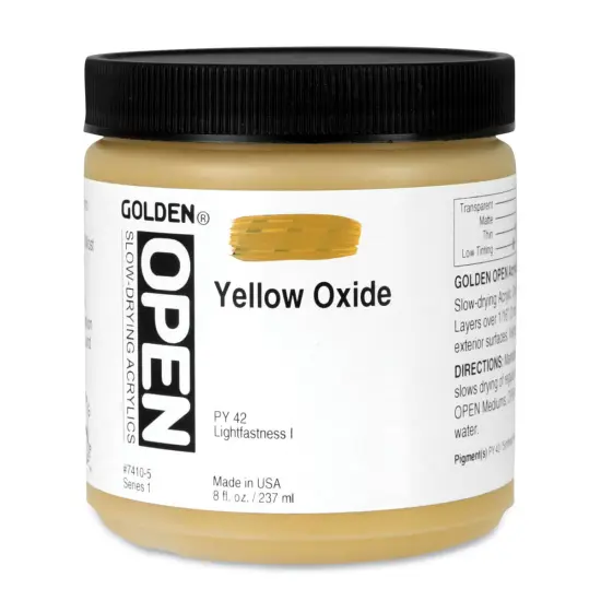 Golden Open Acrylics - Yellow Oxide, 8 oz Jar {1}
