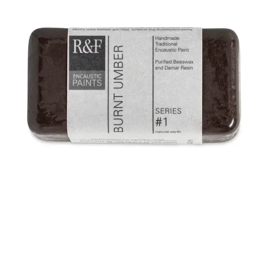 R&F Encaustic Paint Block - Burnt Umber, 40 ml block {2}