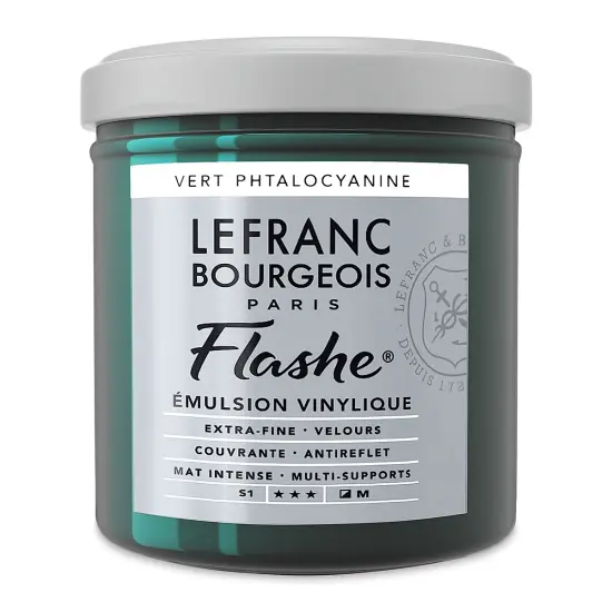 Lefranc & Bourgeois Flashe Vinyl Paint - Phthalocyanine Green, 125 ml {2}