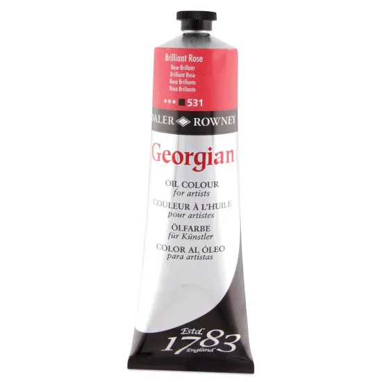 Daler-Rowney Georgian Oil Color - Brilliant Rose, 225 ml tube {1}