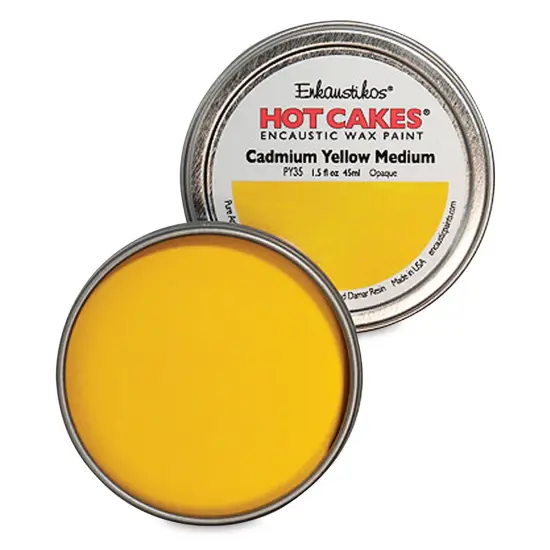 Enkaustikos Hot Cakes Encaustic Paint - Cadmium Yellow Medium, 45 ml tin {1}
