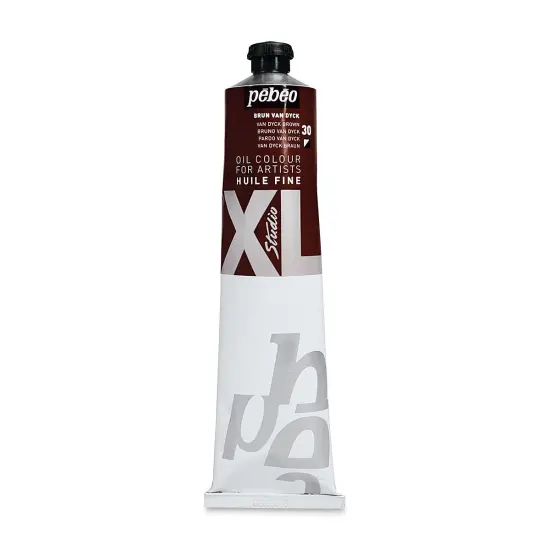Pebeo XL Studio Oil Color - Van Dyck Brown, 200 ml Tube {1}