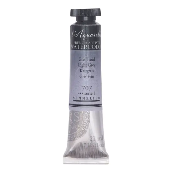 Sennelier French Artists' Watercolor - Light Grey, 21 ml, Tube {1}
