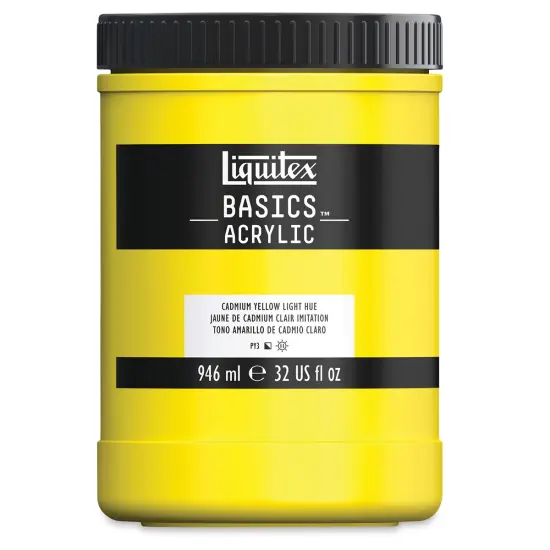 Liquitex Basics - Cadmium Yellow Light Hue, 32 oz jar {2}