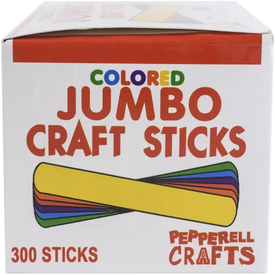 Pepperell Crafts Jumbo Craft Sticks 300/Pkg-Colored {3}