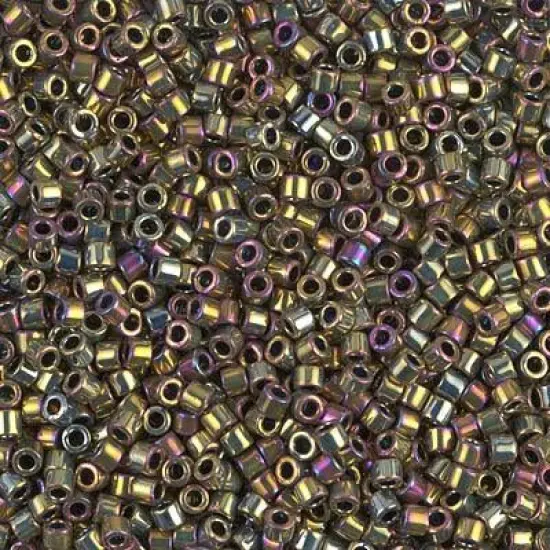 Miyuki Delica Bead 10/0, DBM0029, Metallic Golden Olive Iris {1}