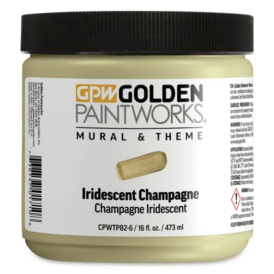 Golden Paintworks Mural and Theme Acrylic Paint - Iridescent Champagne, 16 oz, Jar {1}