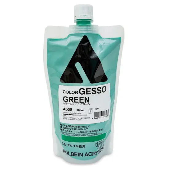 Holbein Acryla Gesso - Green, 300 ml pouch {1}