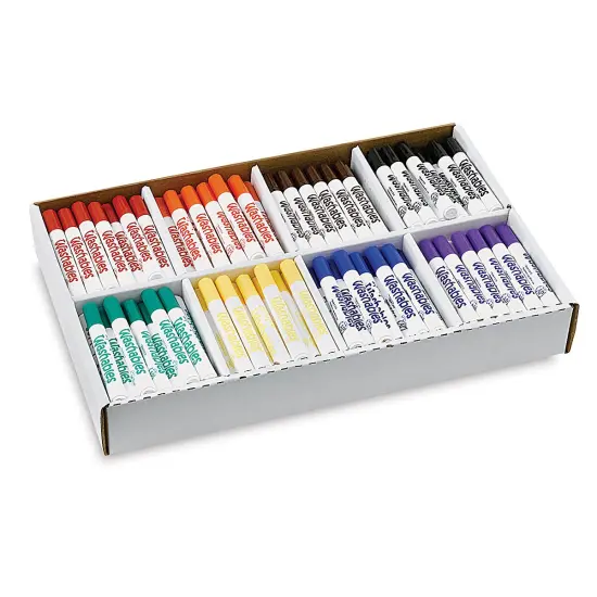 Liqui-Mark Washable Broadline Marker - Assorted Colors, Class Pack, Set of 200 {2}