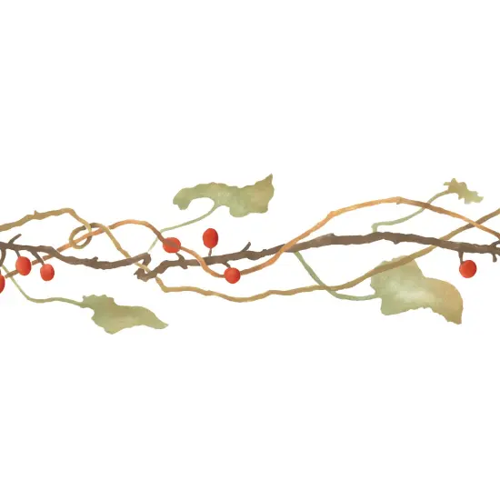 Autumn Berry Vine Wall Stencil | 3028 by Designer Stencils | Outdoor Stencils | {2}