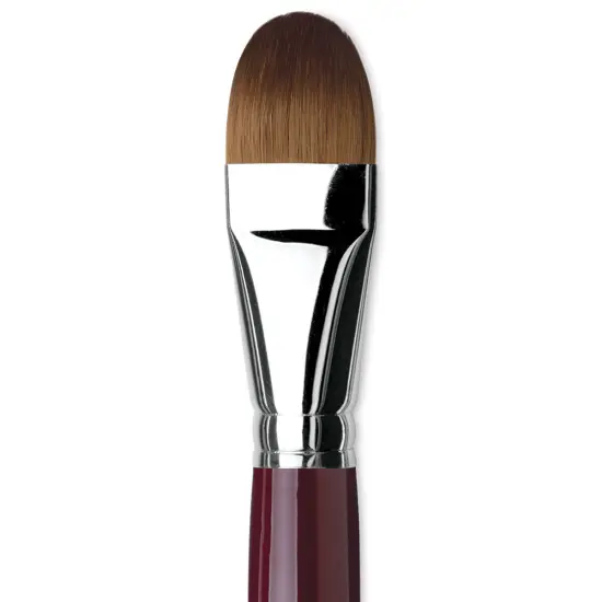 Da Vinci Kolinsky Red Oil Sable Brush - Filbert, Long Handle, Size 28 {1}