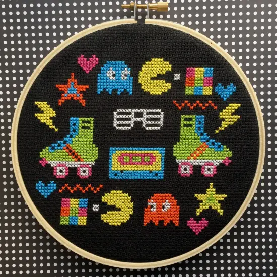80's Sampler Counted Cross Stitch DIY KIT {2}