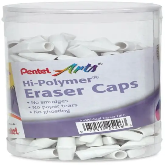 Pentel Hi-Polymer Eraser Caps - Pkg of 240 {1}