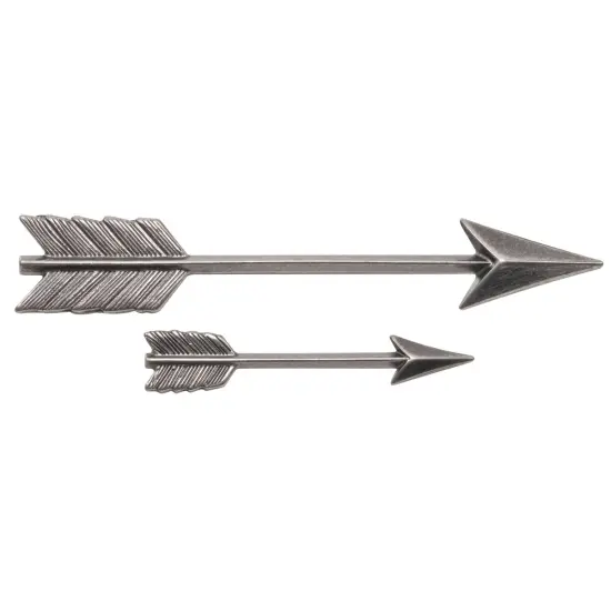 Idea-Ology Metal Adornments 1.5" & 3" 6/Pkg-Antique Nickel Arrow {2}