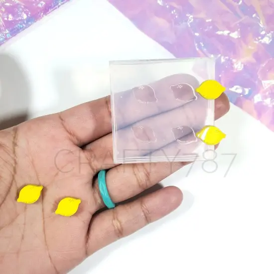 Lemons / Limes Stud Earrings Silicone Mold | Jewelry Mold | Resin Clay Mold | Earrings Bits Mold Fruit Earrings(B7) {1}